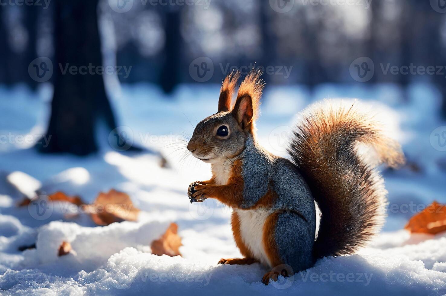 ai genererad ekorre i vinter- foto