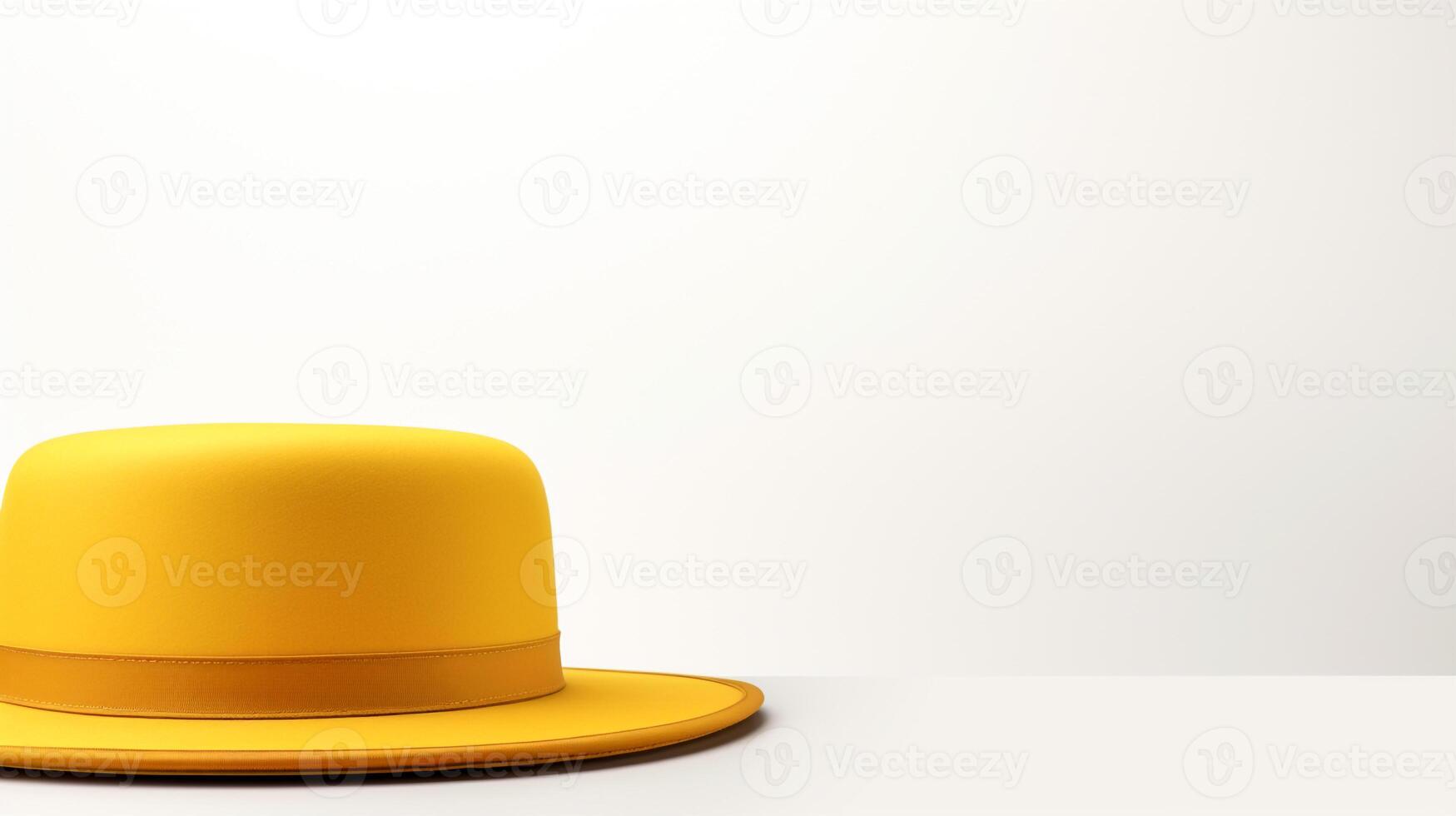 ai genererad Foto av gul båtförare hatt isolerat på vit bakgrund. ai genererad