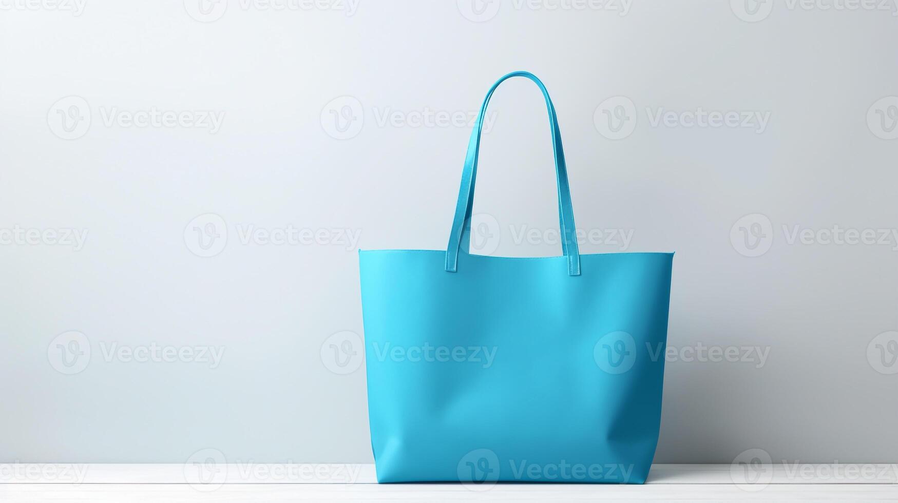 ai genererad blå toto väska isolerat på vit bakgrund med kopia Plats för annons. ai genererad foto