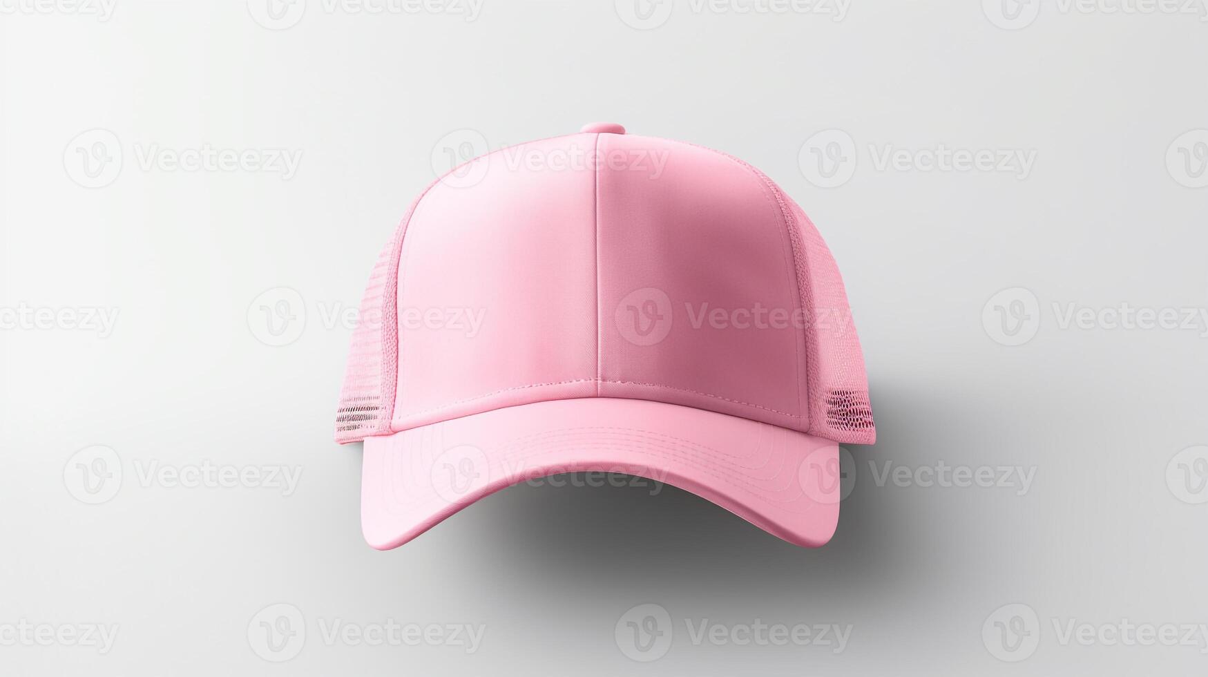 ai genererad Foto av rosa trucker keps isolerat på vit bakgrund. ai genererad