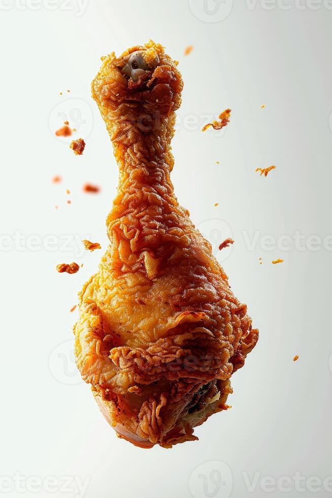 ai genererad Krispig och knaprig friterad kyckling ben foto