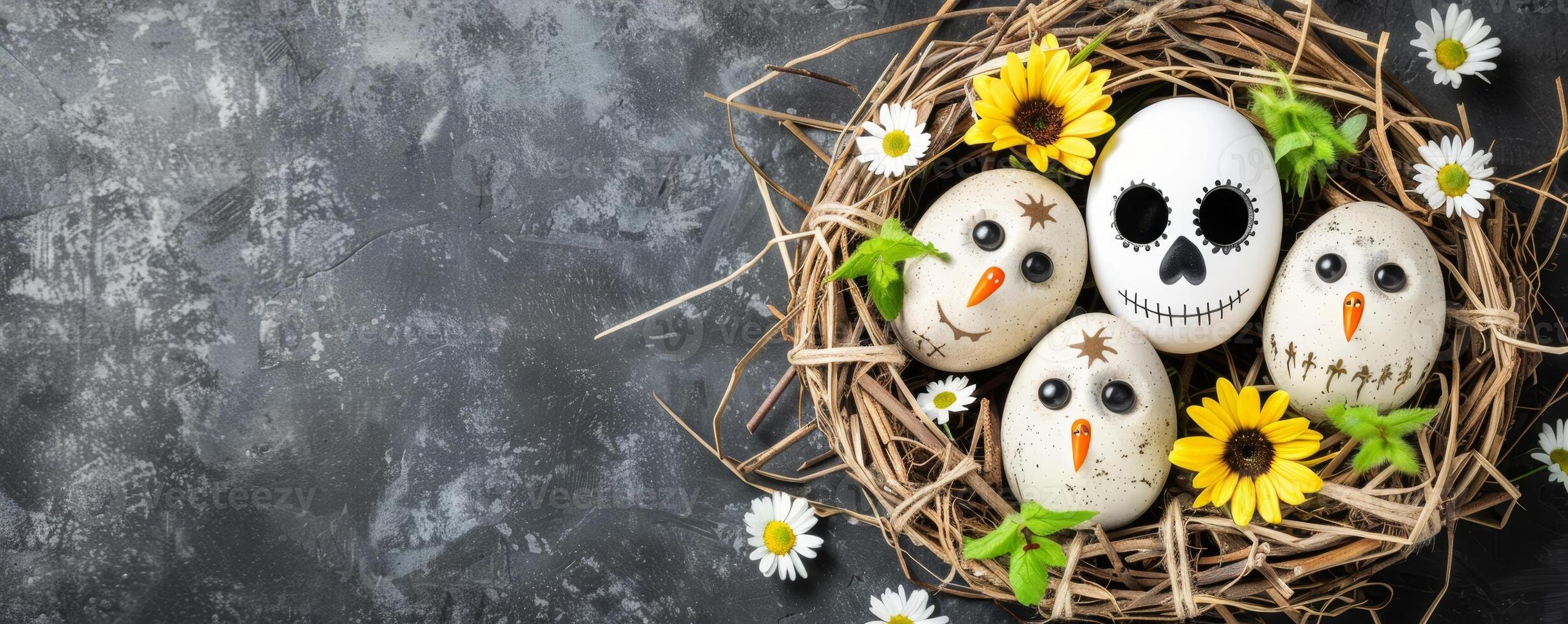 ai genererad påsk möter dia de los muertos vibrerande och symbolisk tradition foto