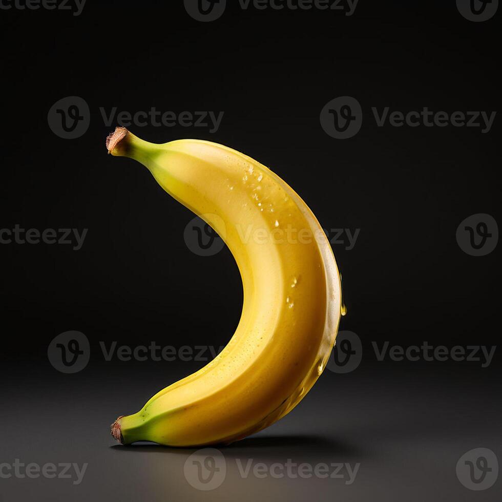 ai genererad banan med klar vit bakgrund foto