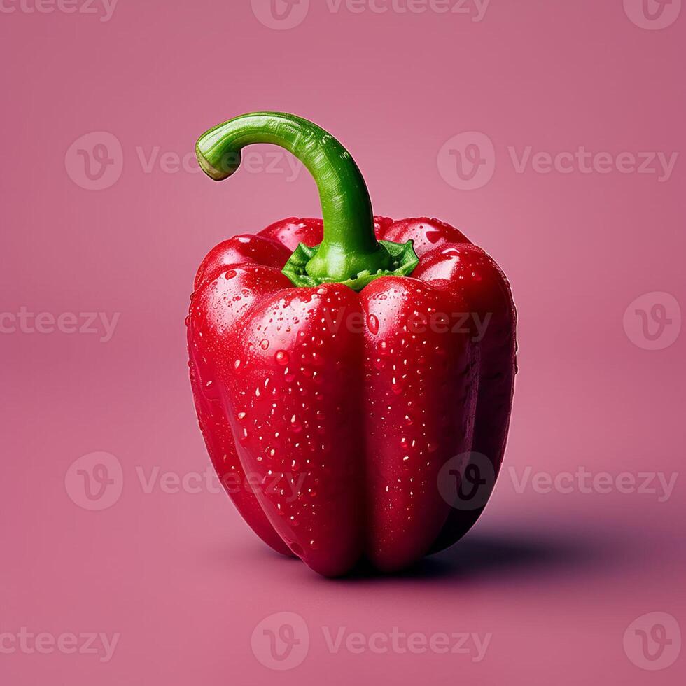 ai genererad enda ljuv peppar frukt isolerat på en transparent bakgrund foto