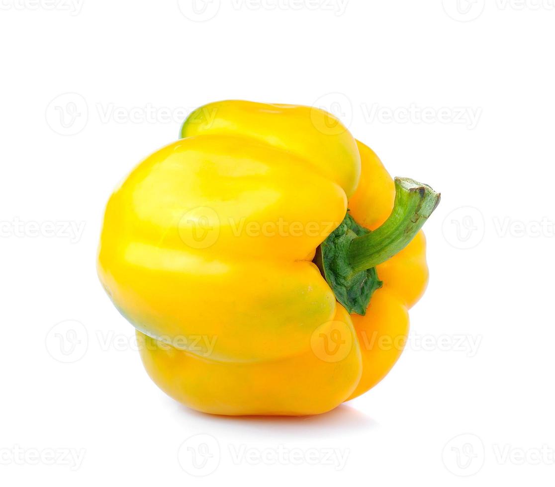 söt gul paprika isolerad på vit bakgrund foto