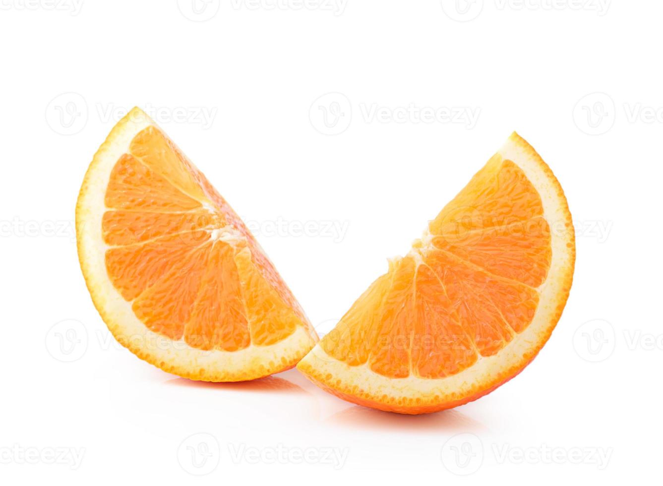 apelsinskiva isolerad på vit bakgrund foto