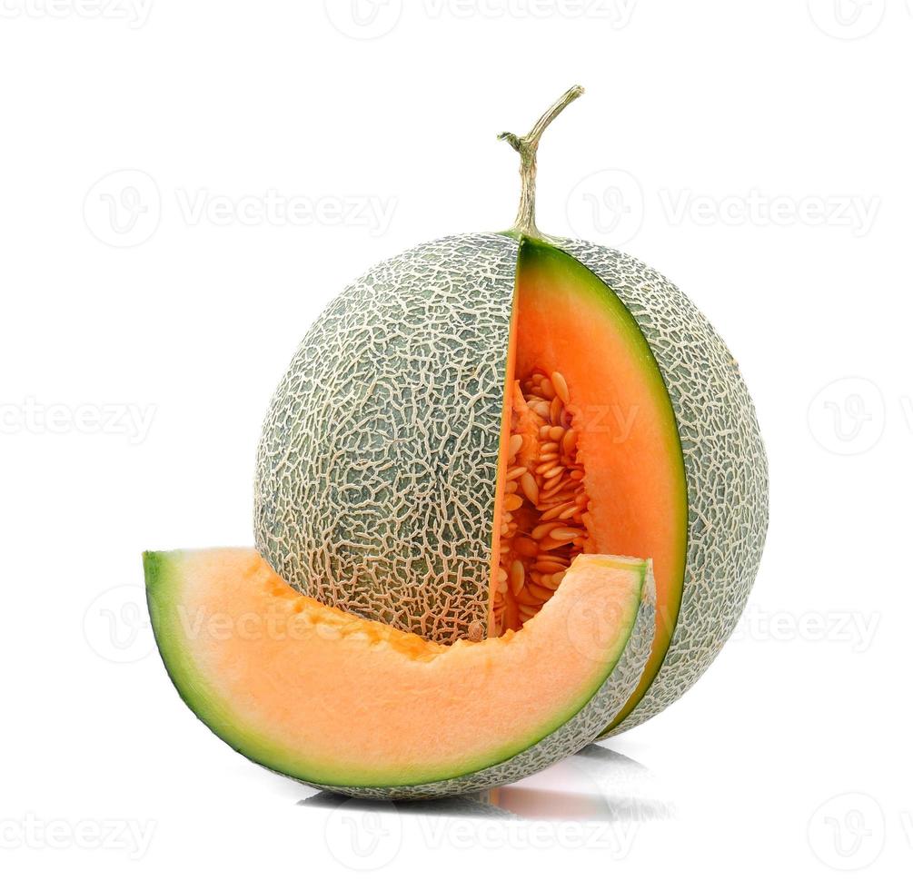 melon isolerad på vit bakgrund foto