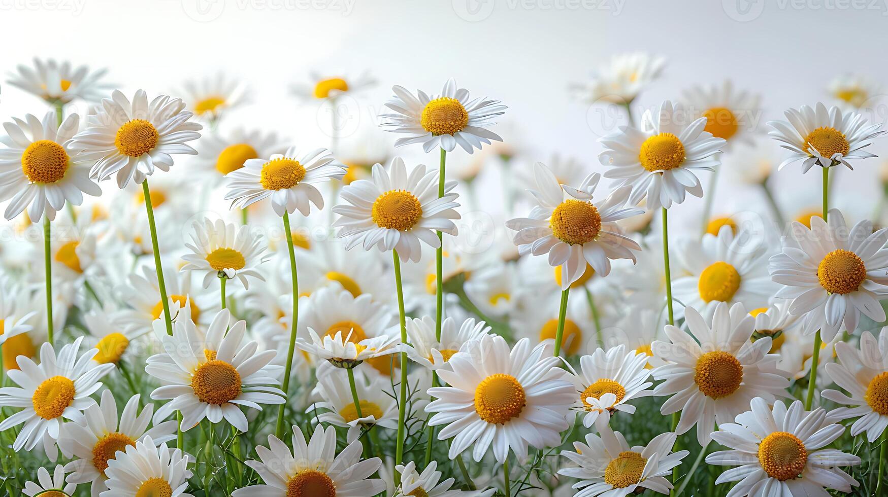 ai genererad medicinsk kamomill blommor på en vit bakgrund foto