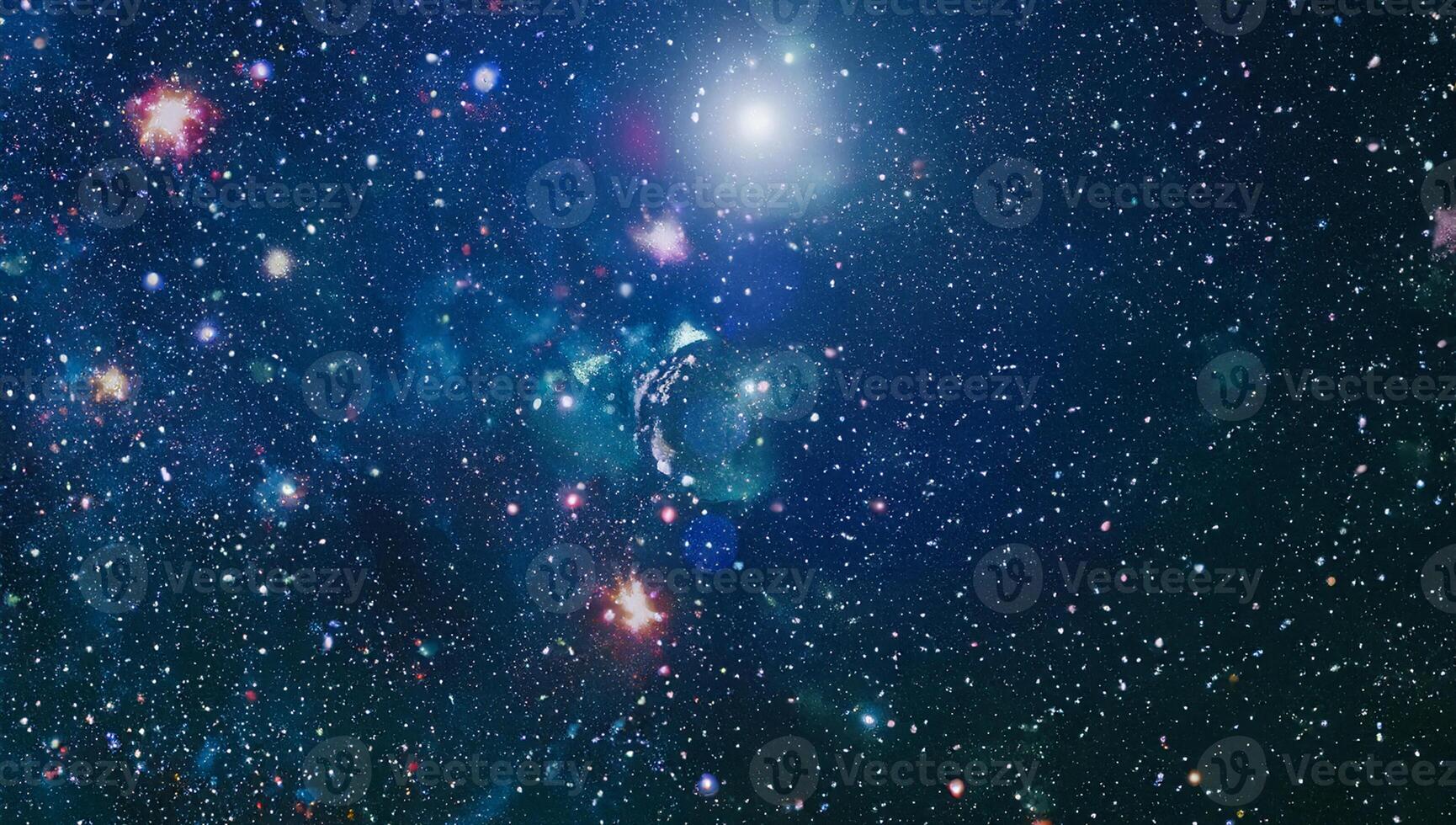 oändlig himmelsk skönhet, fragment av en blå stjärna fält i de omfattande universum, bild element artighet av nasa foto