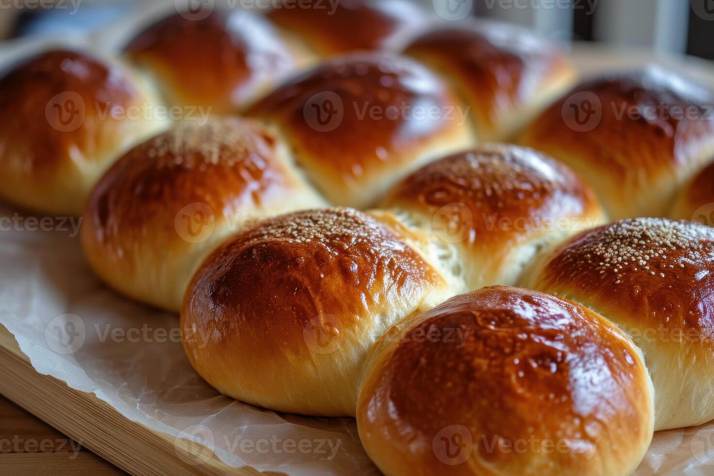 ai genererad bakad bullar bröd. generera ai foto