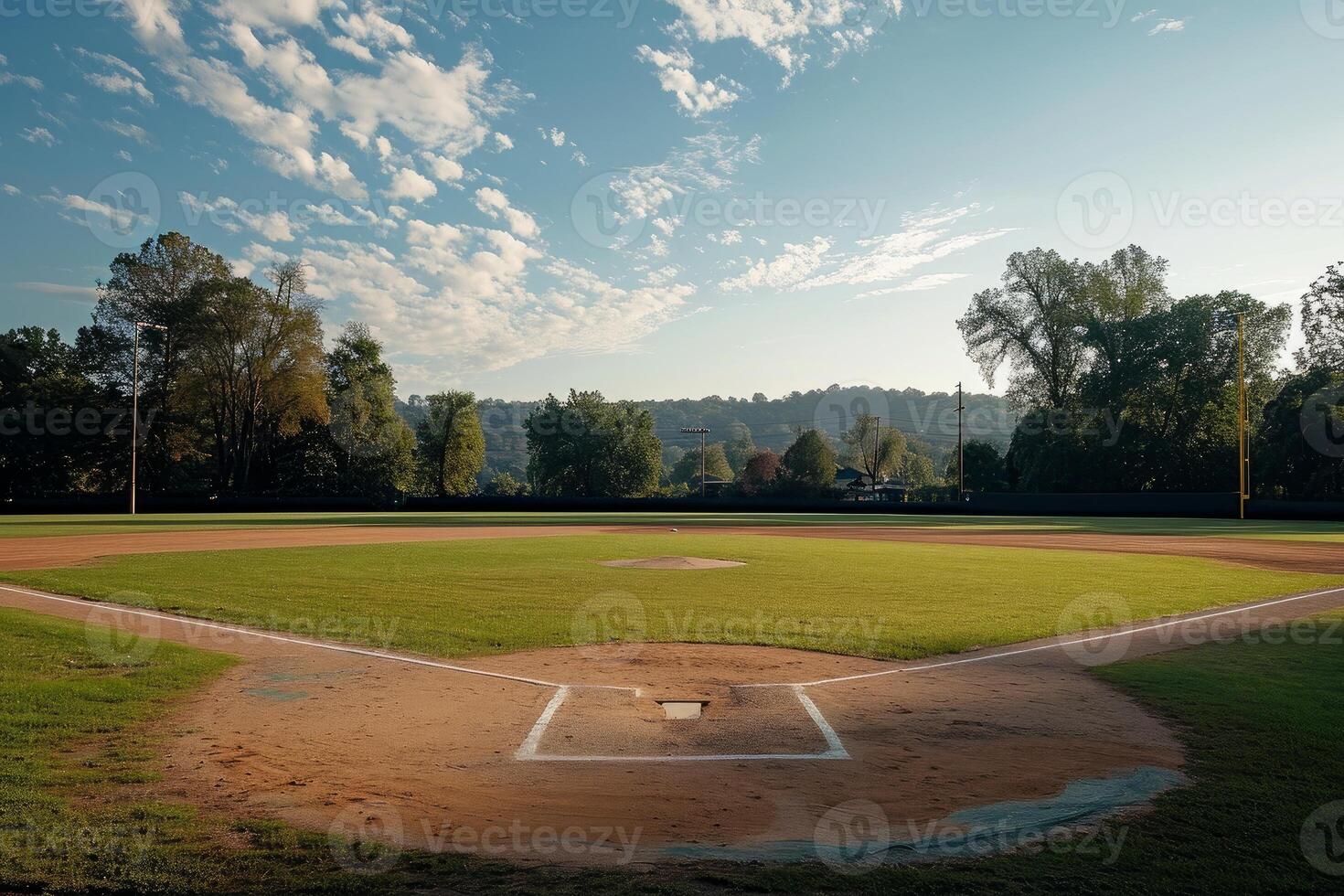 ai genererad amerikan baseboll fält. generera ai foto