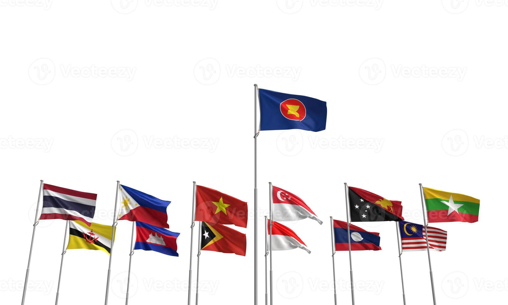 asean aec flagga Land asiatisk vietnam singapore lao indonesien cambodia malaysia företag ekonomi resa sydöst ekonomisk asean aec ikon objekt global förbindelse värld medlem teknologi byggnad burma foto