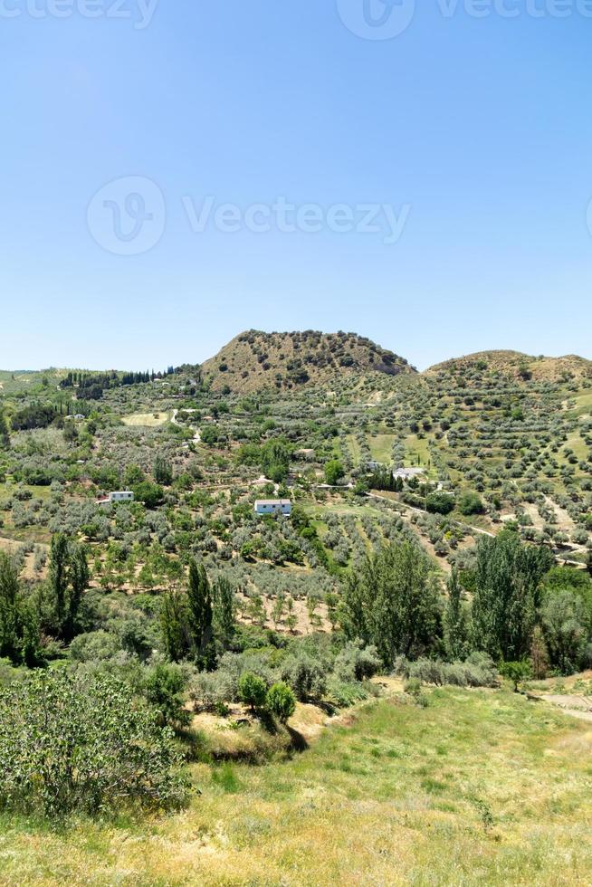 landskap på vägen för cahorros, monachil, granada, spanien foto