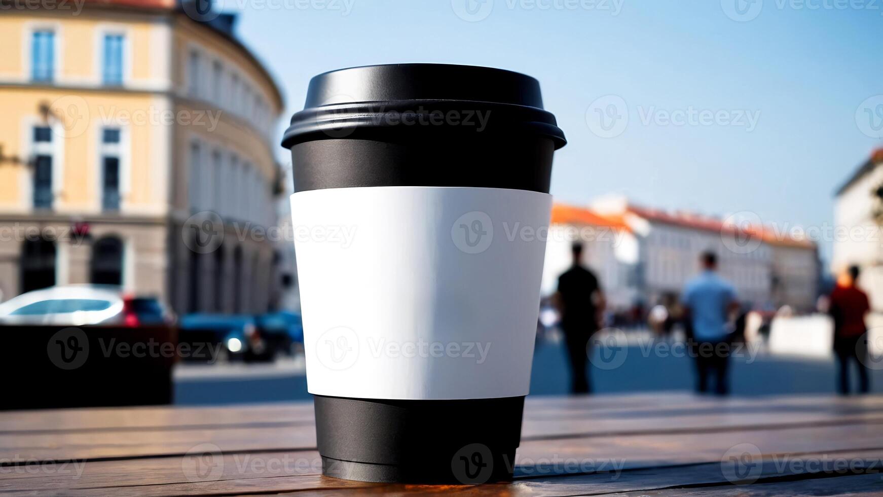 ai genererad kaffe kopp attrapp design, kaffe kopp attrapp på kaffe bönor, varm kaffe bakgrund, tom kaffe kopp mockups, papper kaffe påsar foto