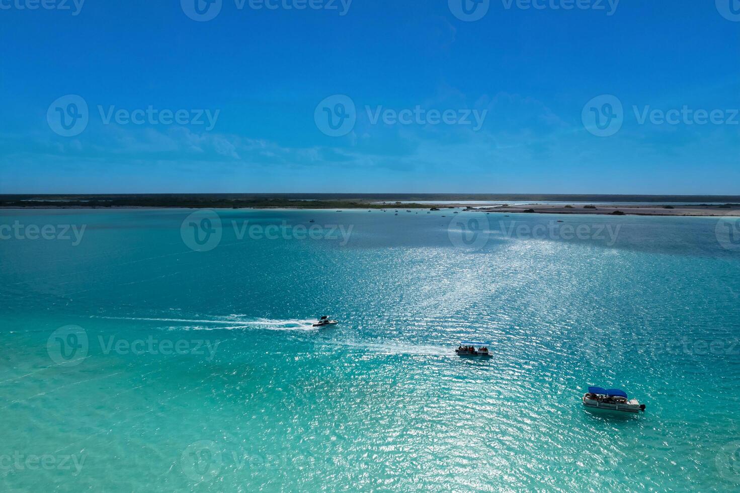 bacalar sju färger lagun i quintana roo foto