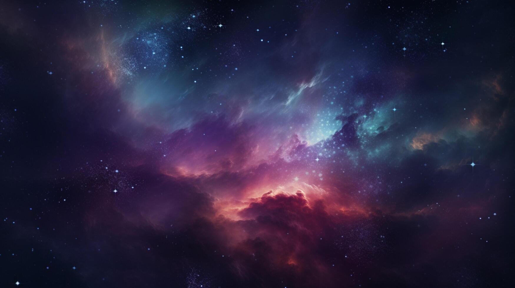 ai genererad nebulosa kosmisk strålar bakgrund foto