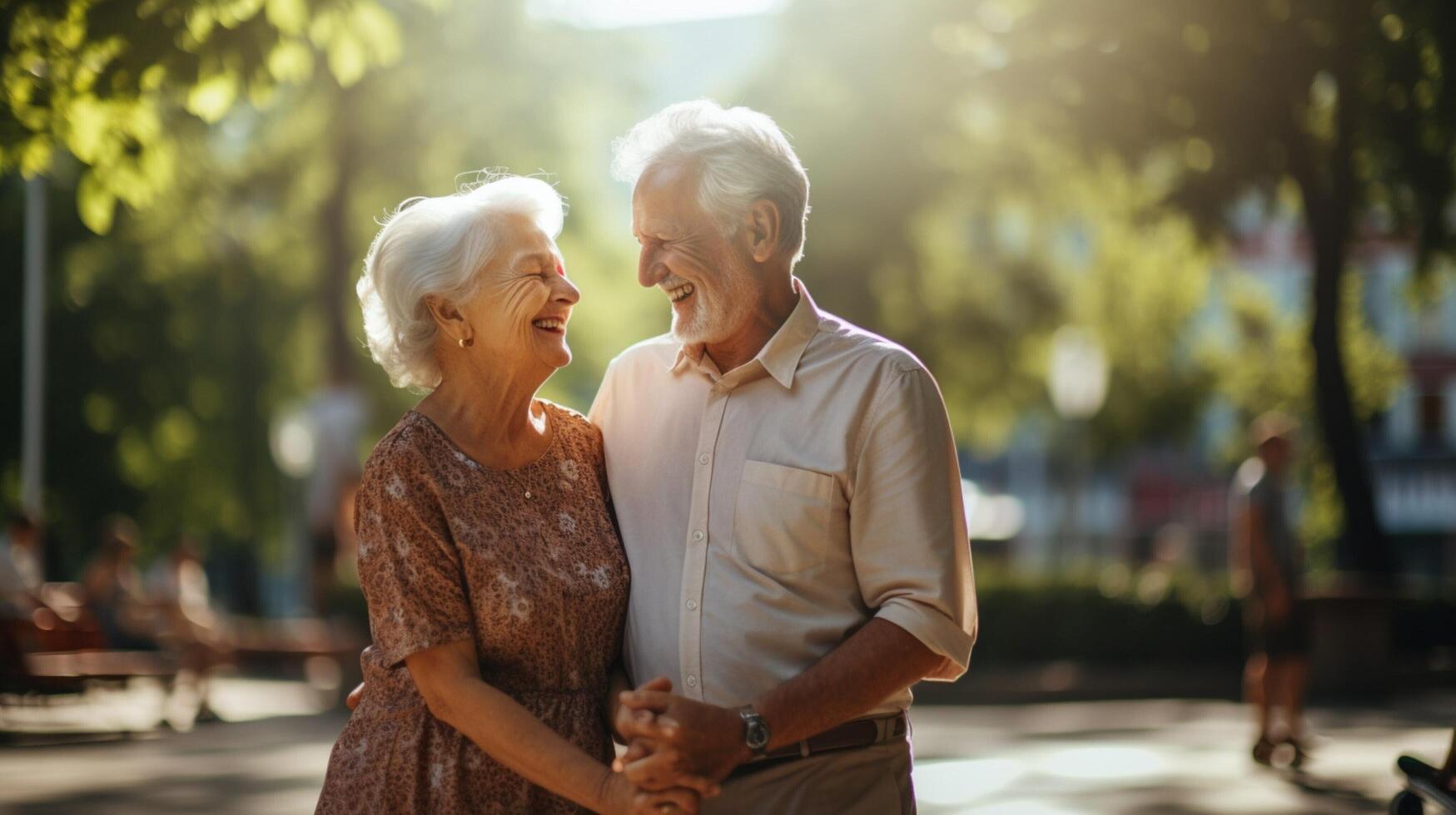 ai genererad senior aktiviteter åldring graciöst och äldre vård foto