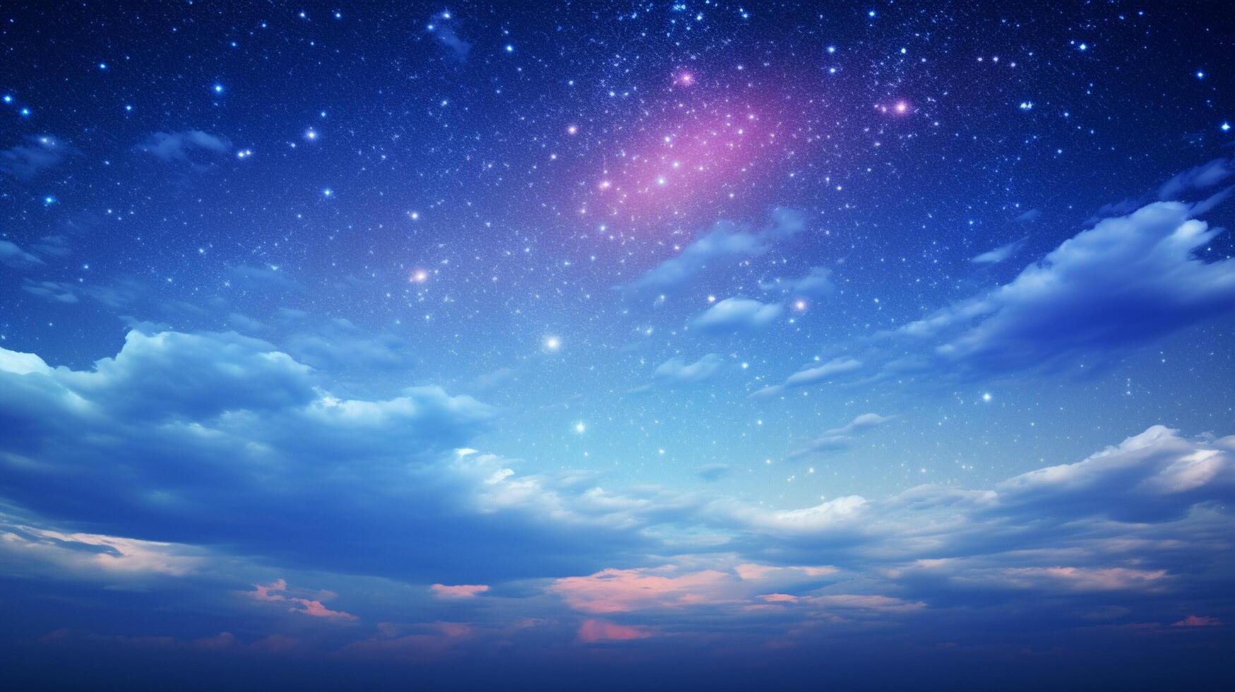 ai genererad himmel med galax bakgrund foto