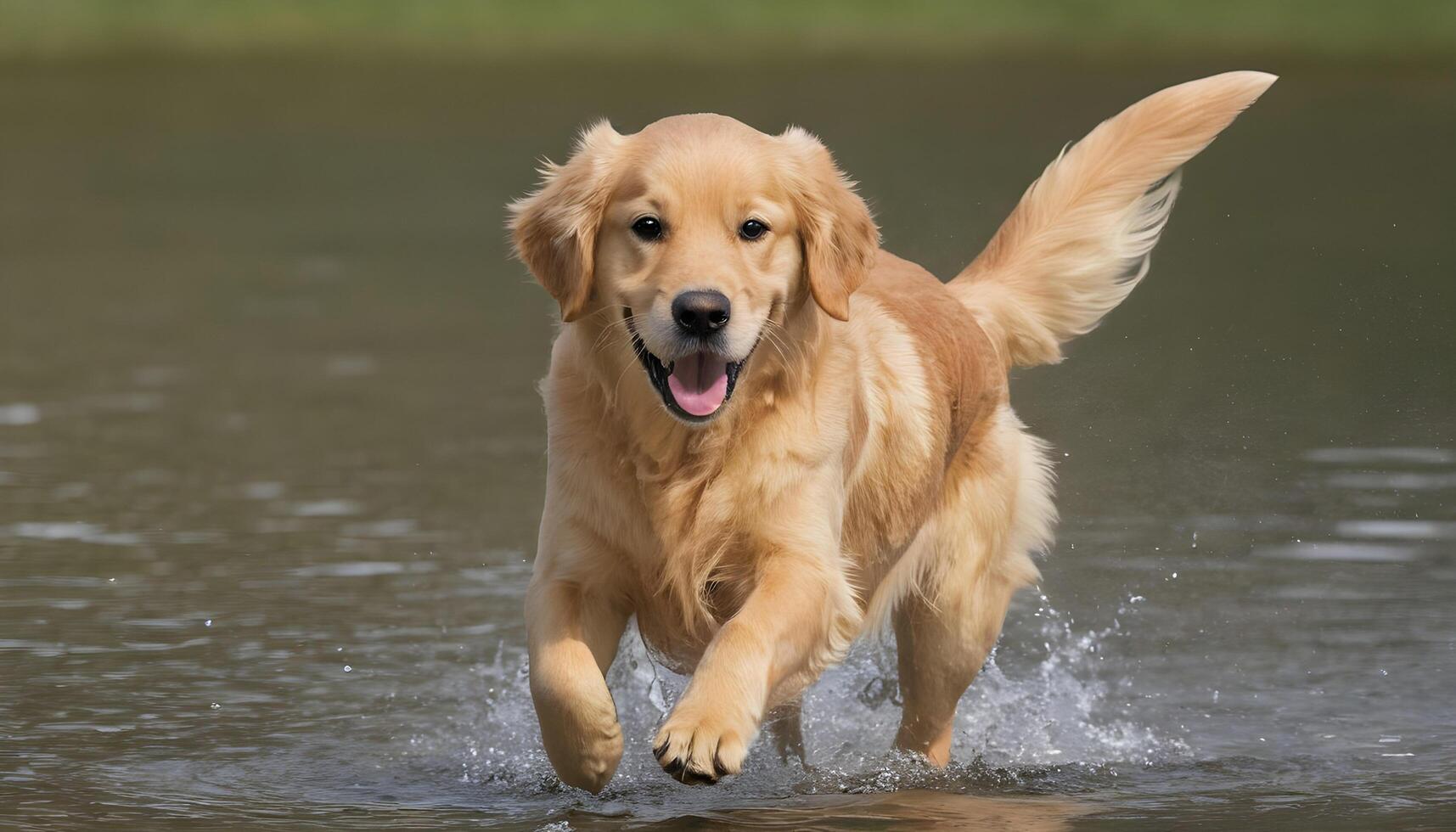 ai genererad gyllene retriever, hund fotografering, husdjur djur- foto