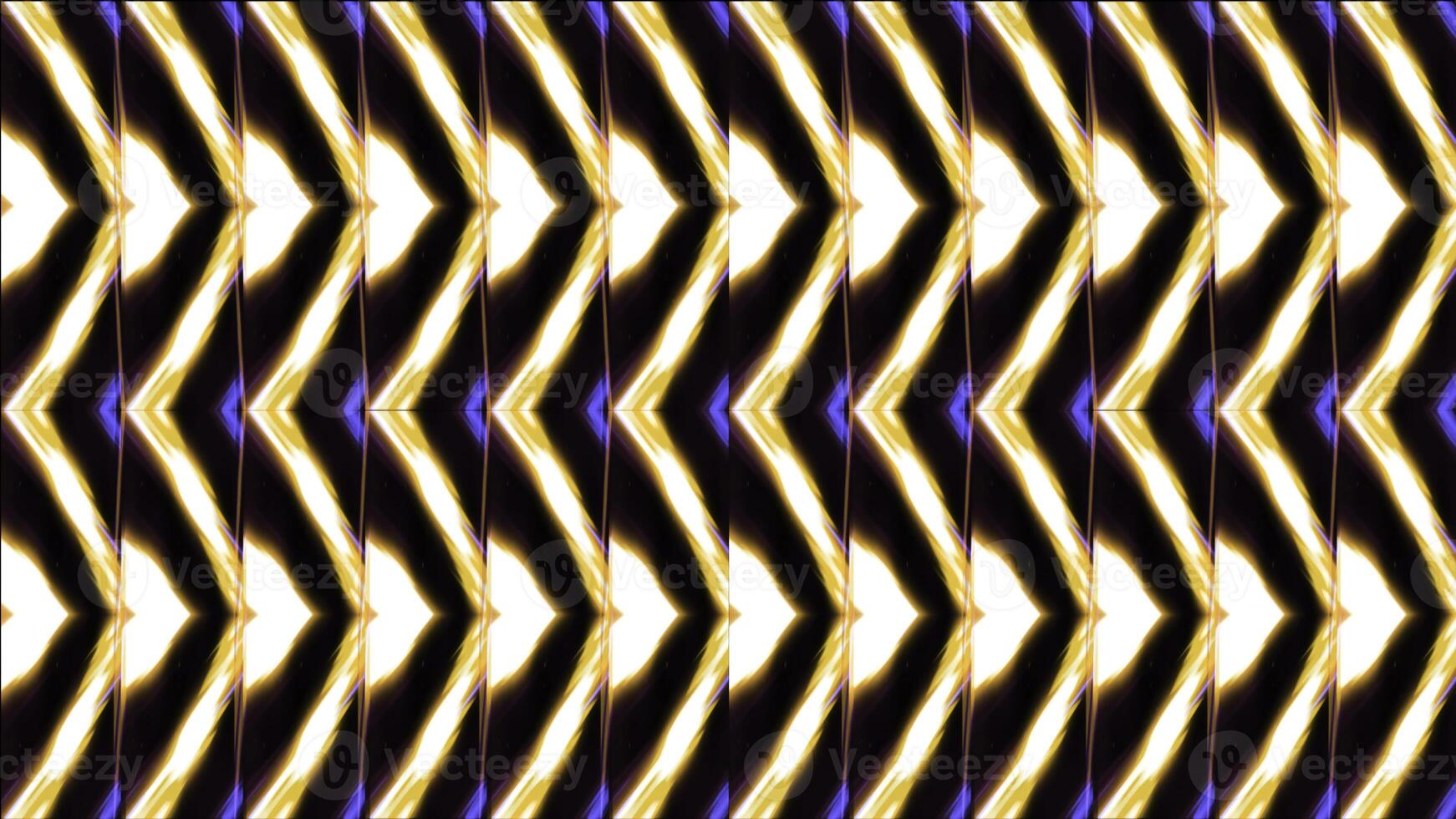 neon skimrande trianglar i mönster. modern. hypnotisk upprepa mönster av triangel- rader flimmer med neon ljus. skön kalejdoskopisk mönster av trianglar foto