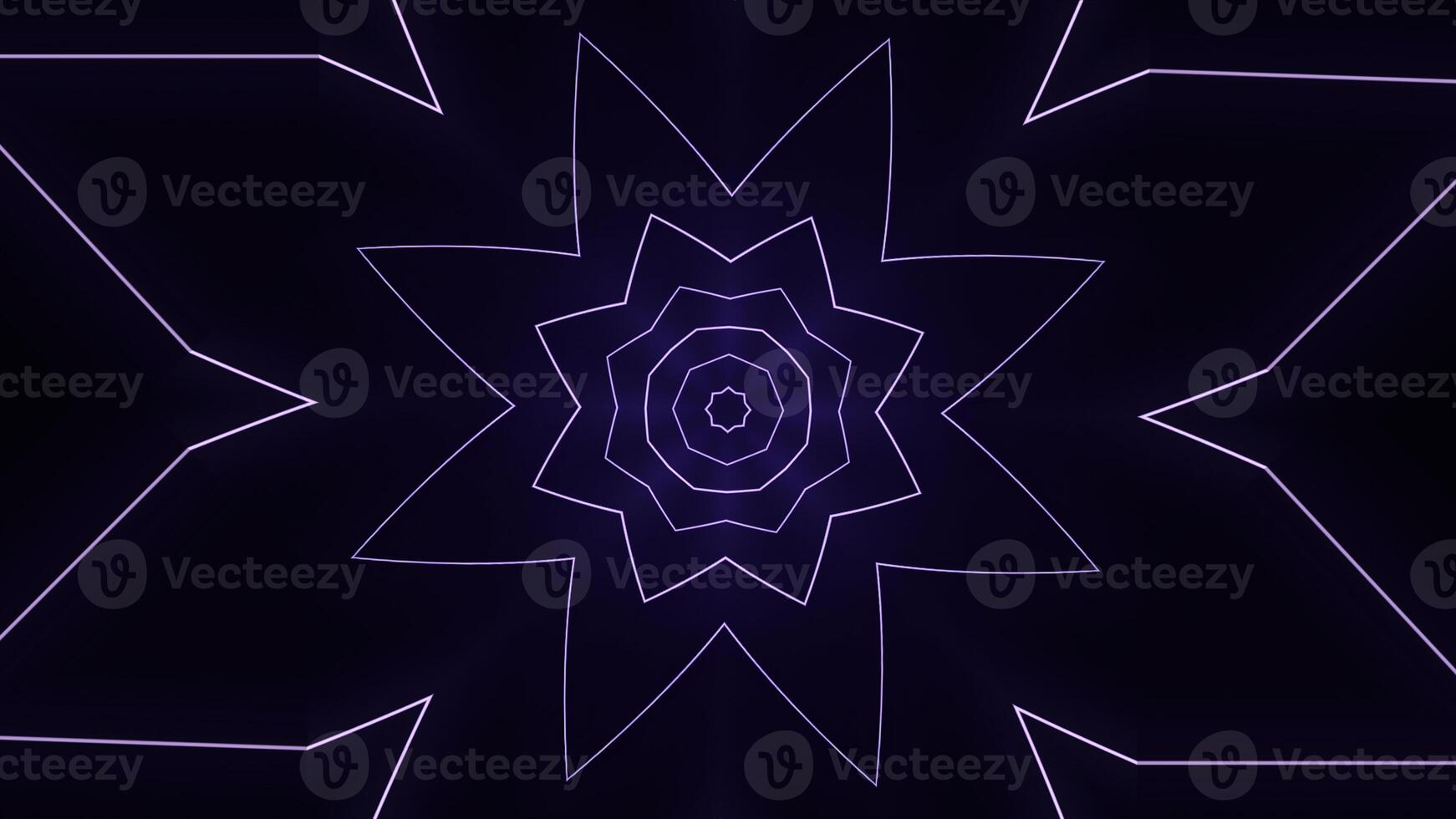 geometrisk blommig mönster med blinkande rörelser. animation. cyber mönster med geometrisk rader på svart bakgrund. rör på sig geometrisk mönster med hypnotisk effekt på svart bakgrund foto