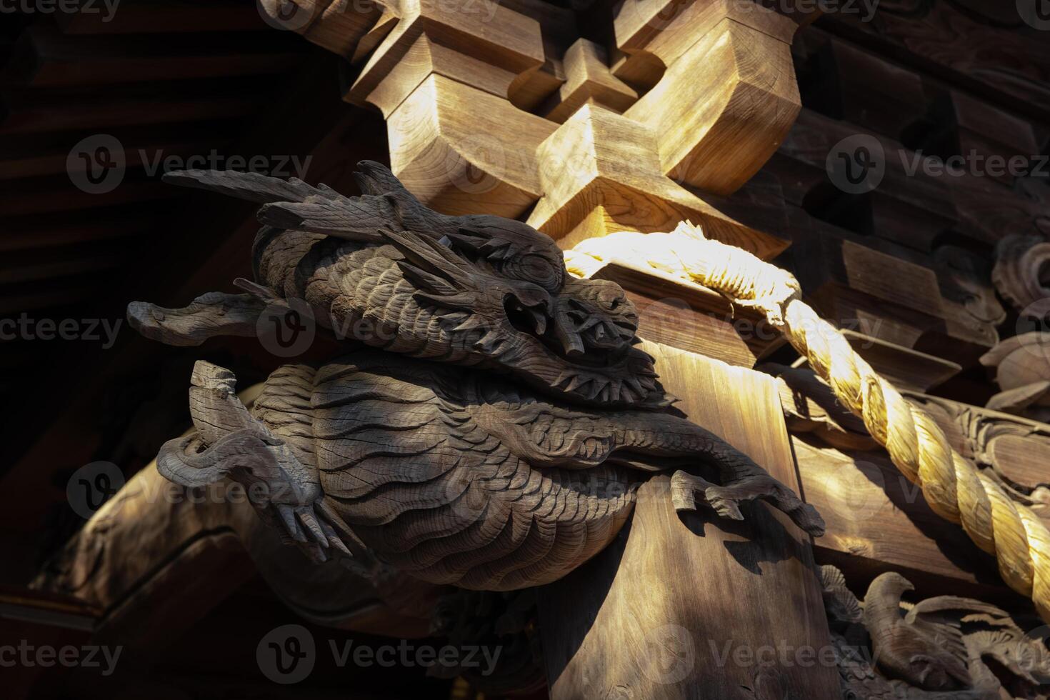 en huvud tempel på japansk helgedom foto