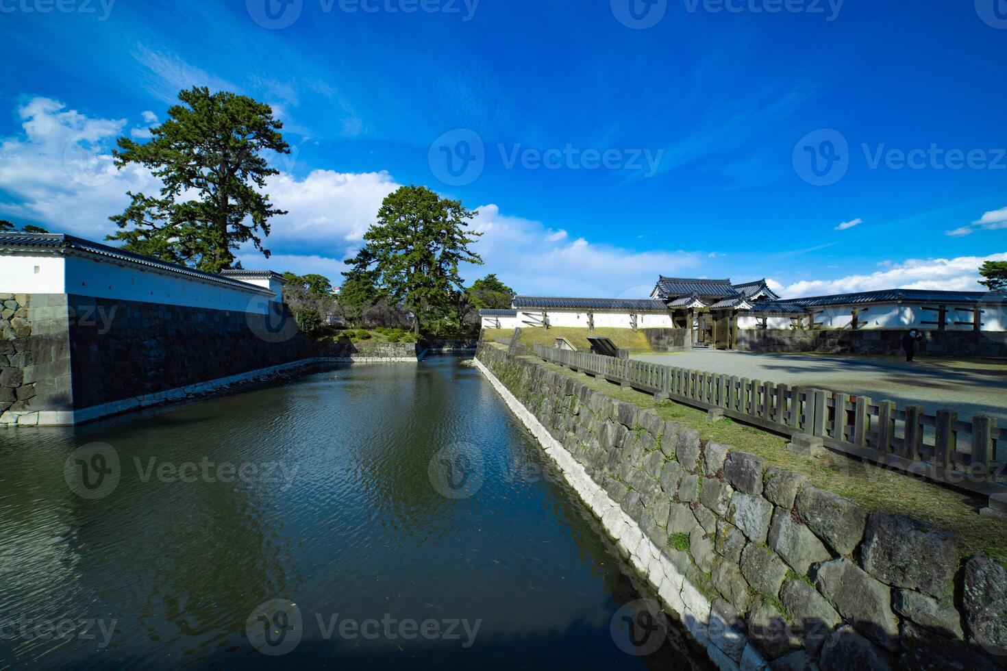 de Port av odawara slott i kanagawa bred skott foto