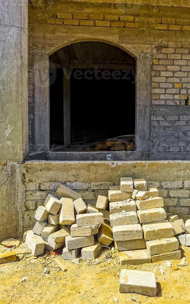 hus hydda konstruktion byggnad ruin i puerto escondido Mexiko. foto