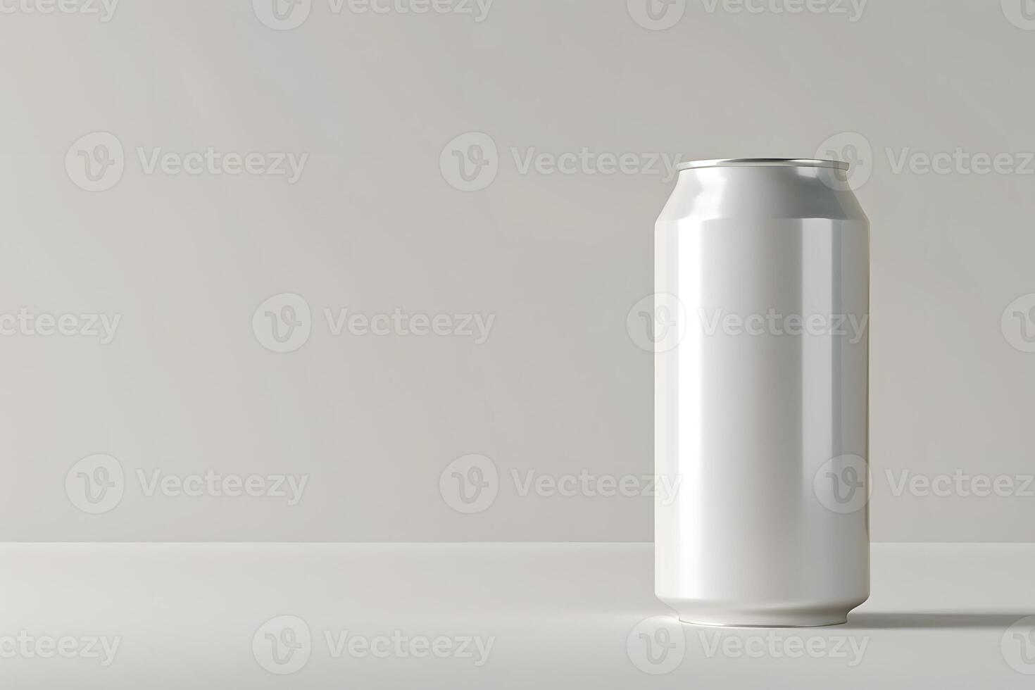 ai genererad en vit plast flaska som innehåller soda är placerad på en vit tabell foto