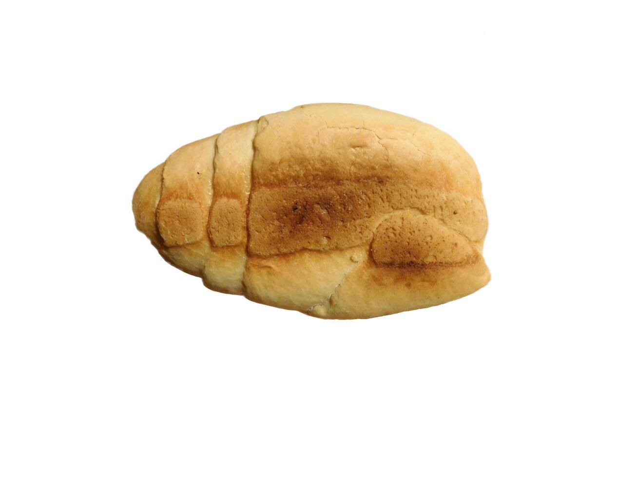 bröd på vit bakgrund foto