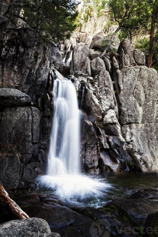 lägst chilnualna falls lång exponering yosemite parkera foto