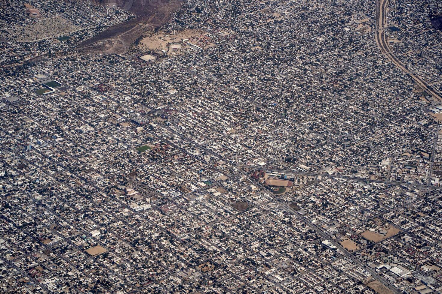 la paz baja kalifornien sur antenn se från flygplan foto