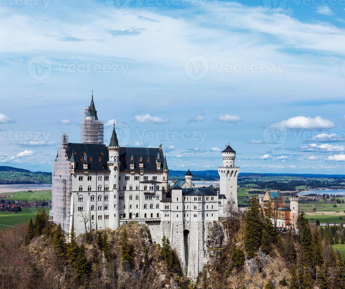 neuschwanstein slott, Tyskland foto
