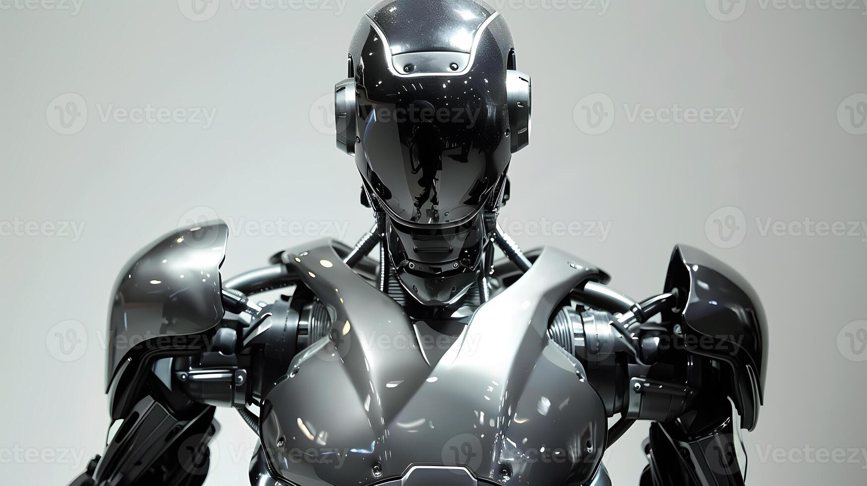 ai genererad de robot, de android, är redo till prestera arbete funktioner. ai genererad foto