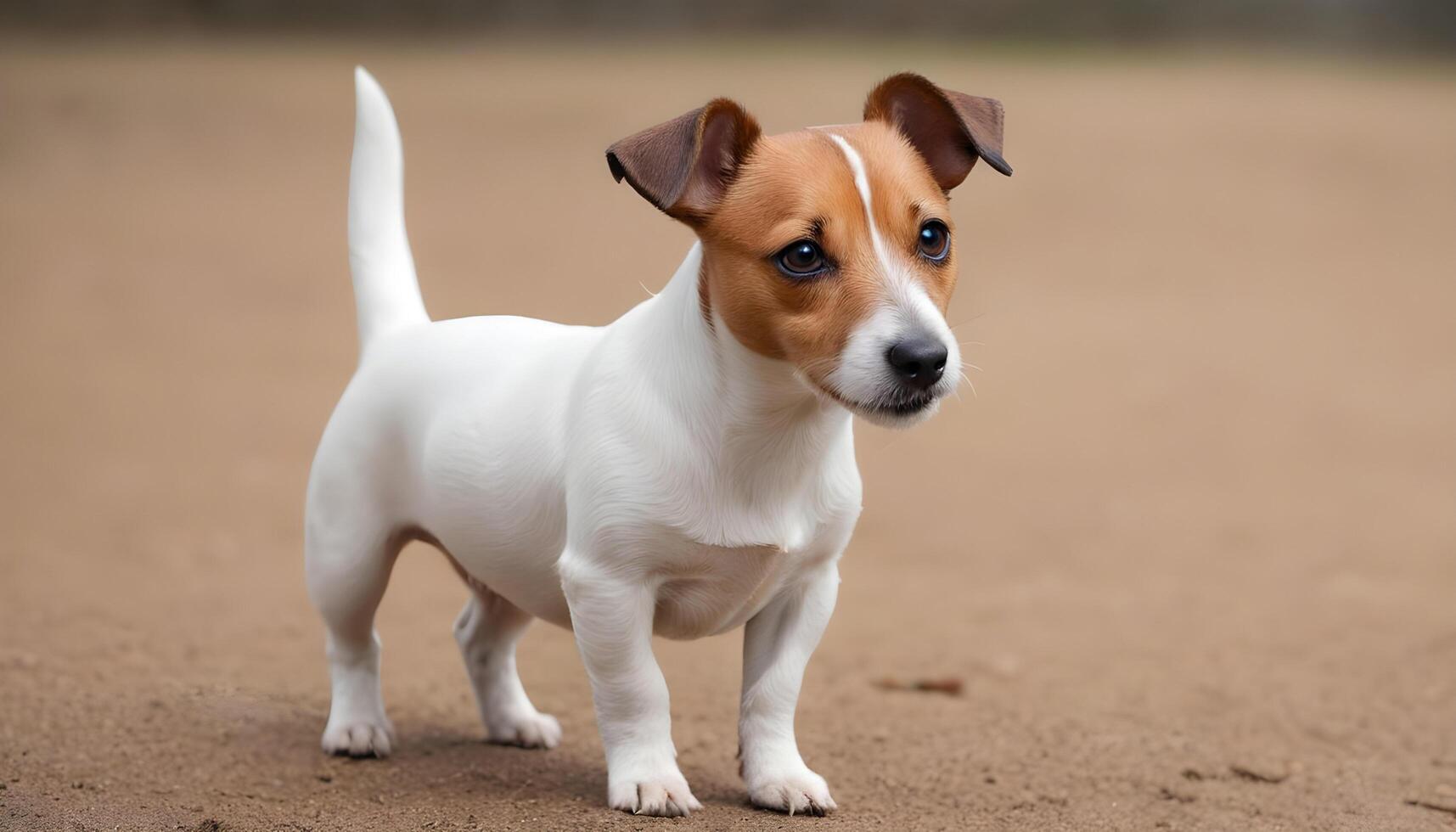 modig domkraft russell terrier i natur, hund fotografi foto