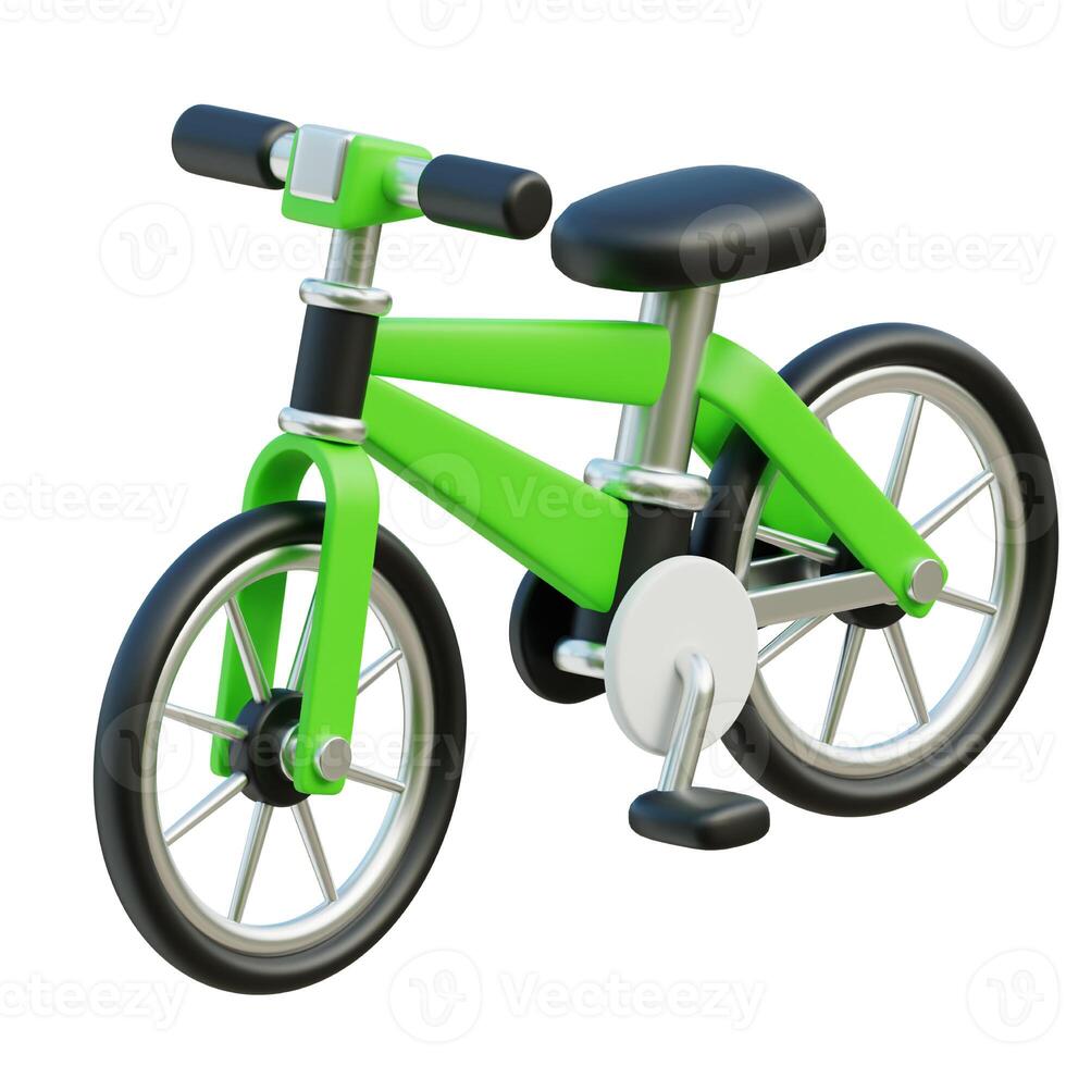 grön cykel 3d ikon foto