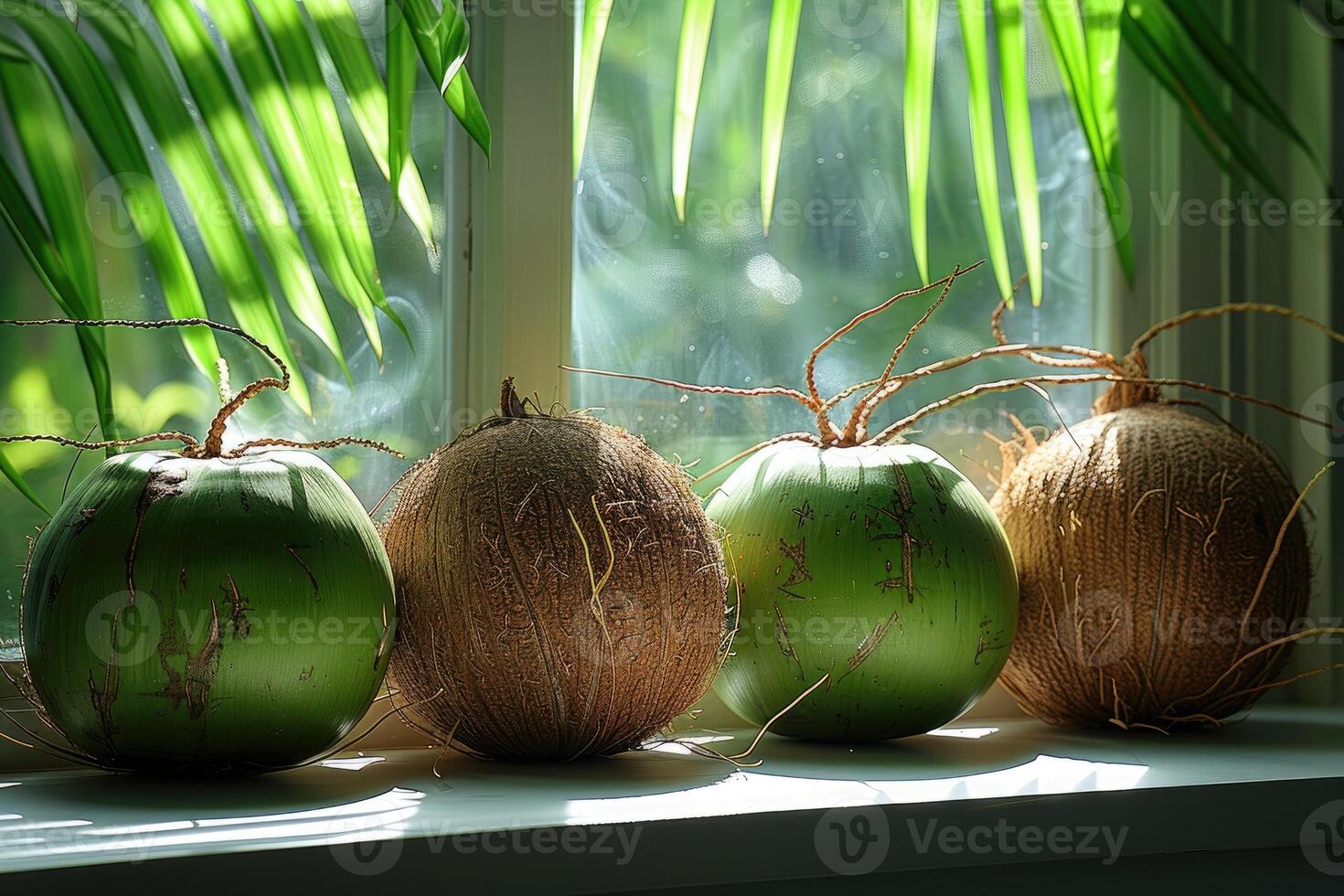 ai genererad färsk kokos professionell reklam mat fotografi foto