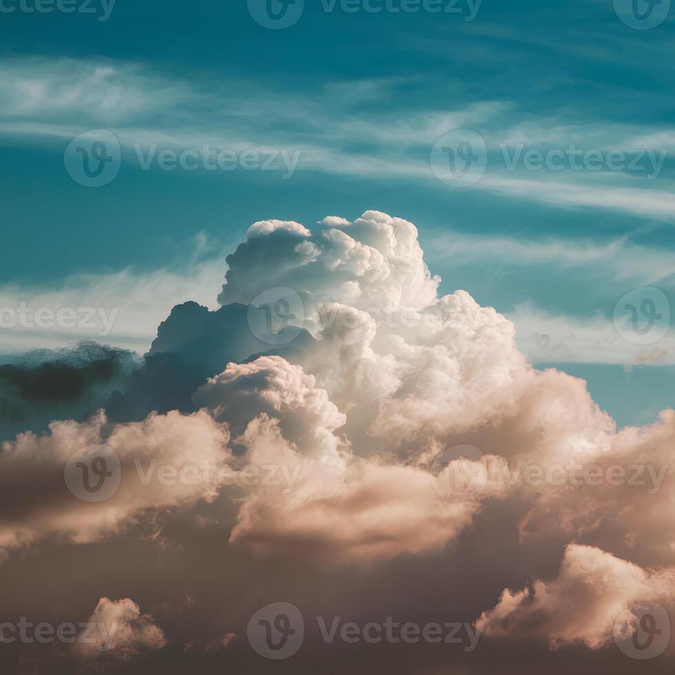 ai genererad vit moln textur serverar som bakgrund för atmosfärisk effekter för social media posta storlek foto