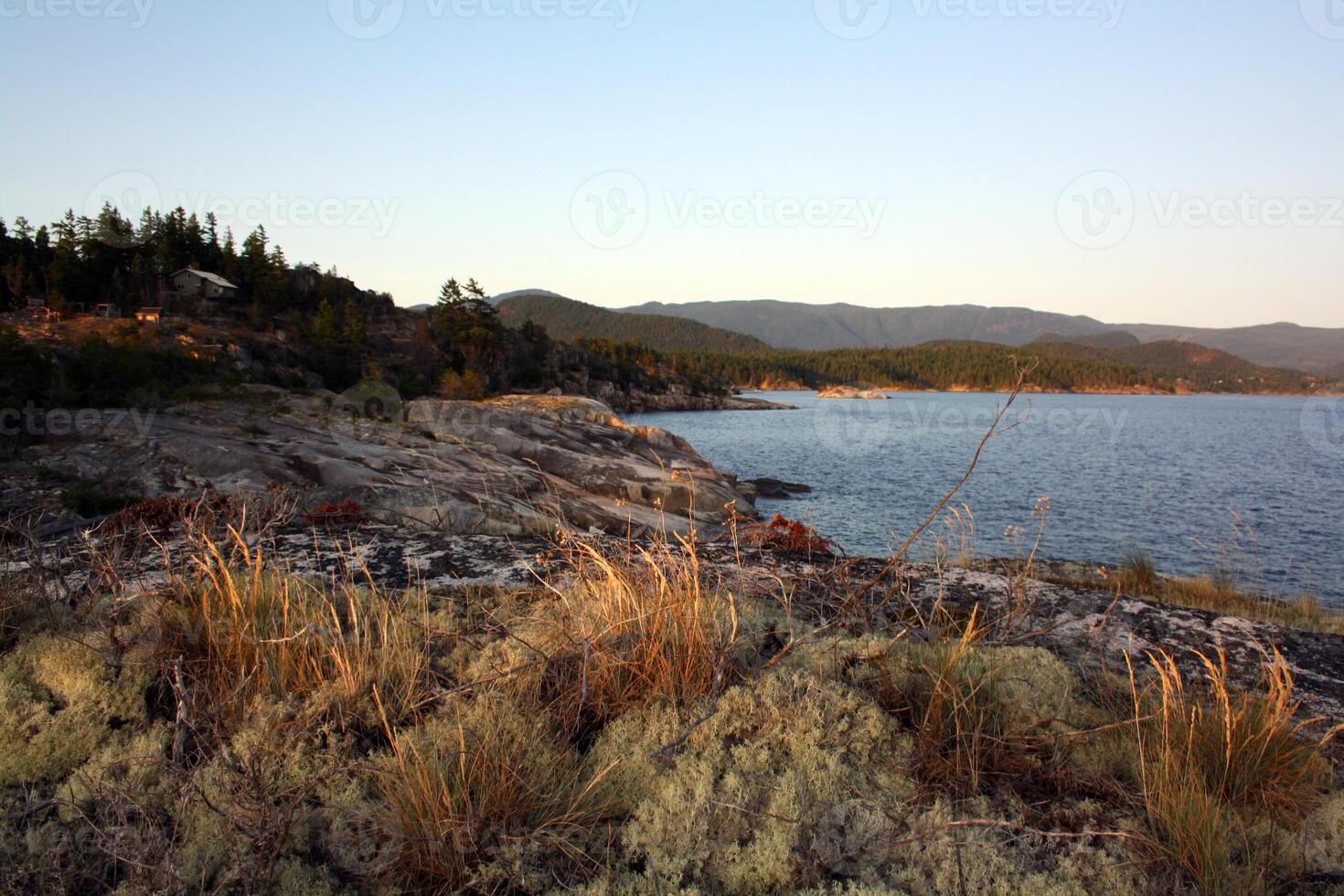 solsken kust, väst kust, pacific kust, brittiskt columbia, kanada foto