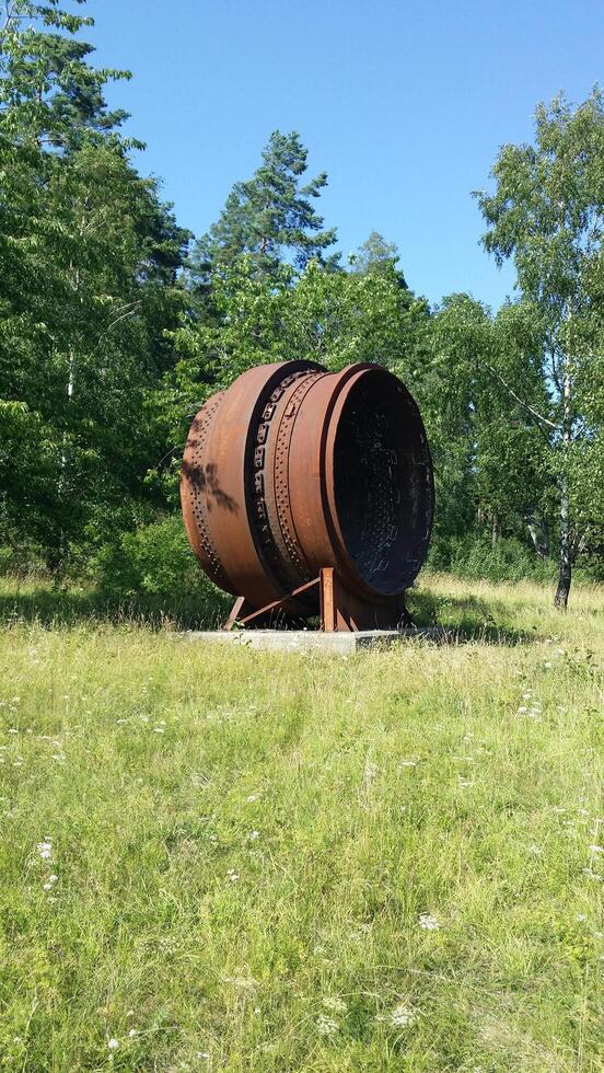 enorm järn cirkel på de utkant av stockholm foto