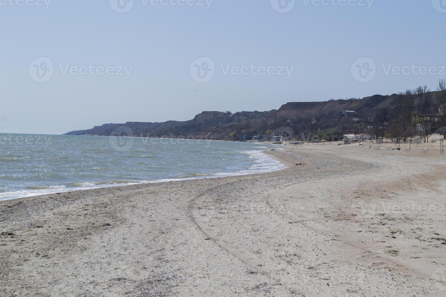 strand på en solig dag. foto