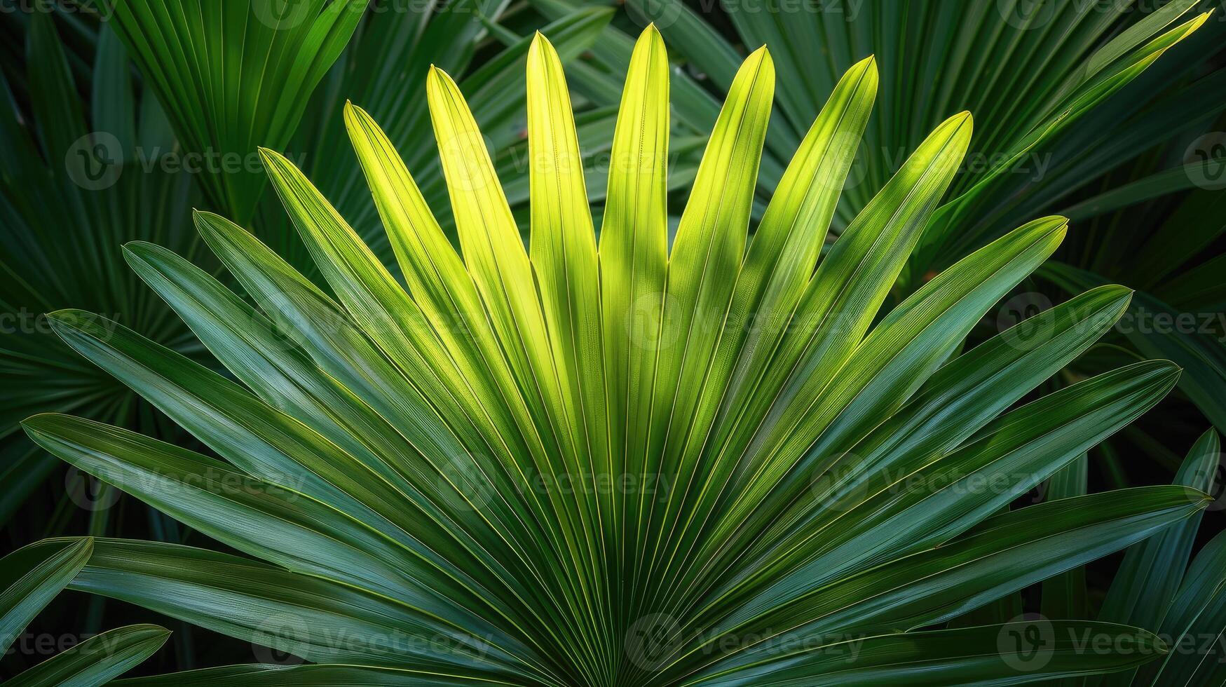 grönt palmblad foto
