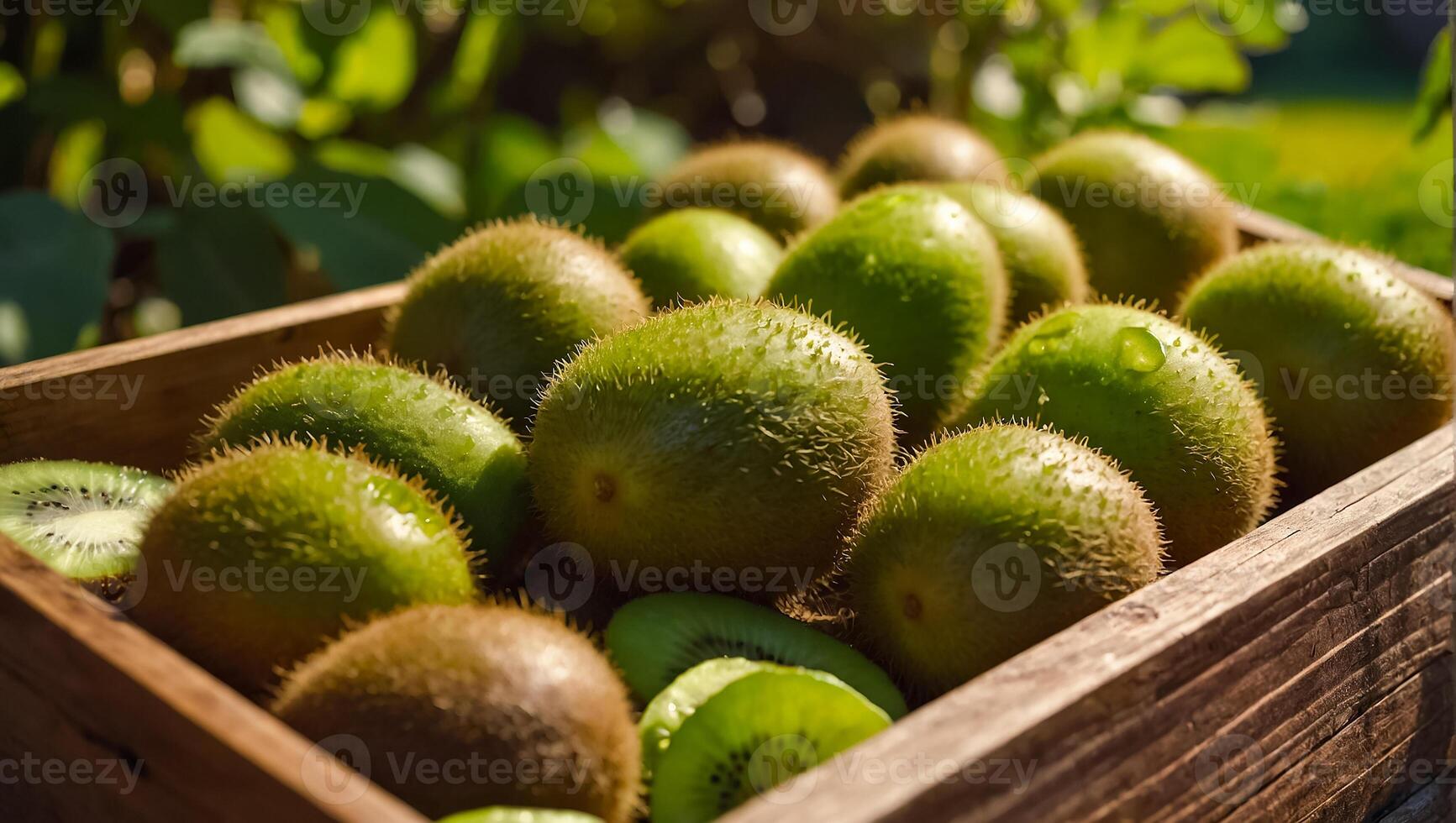 mogen kiwi av de trädgård skörda foto