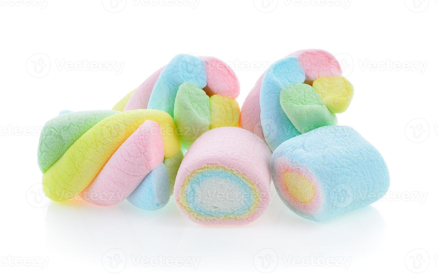 marshmallows isolerad på vit bakgrund foto