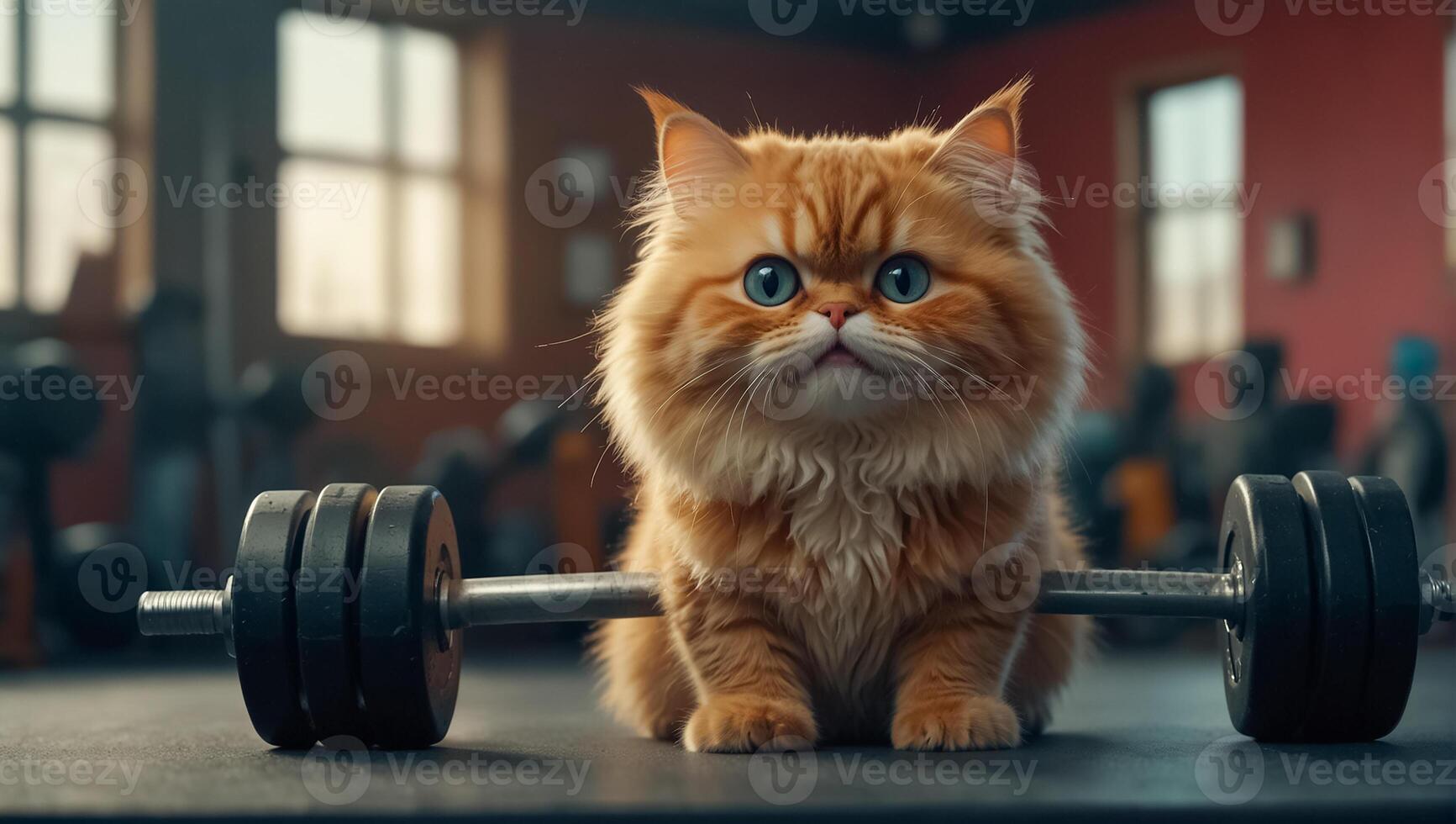 söt katt i de Gym foto