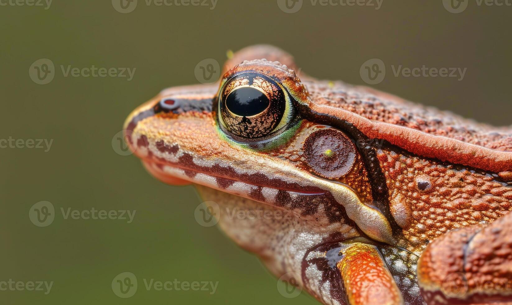 närbild porträtt av en rana arvalis i profil foto