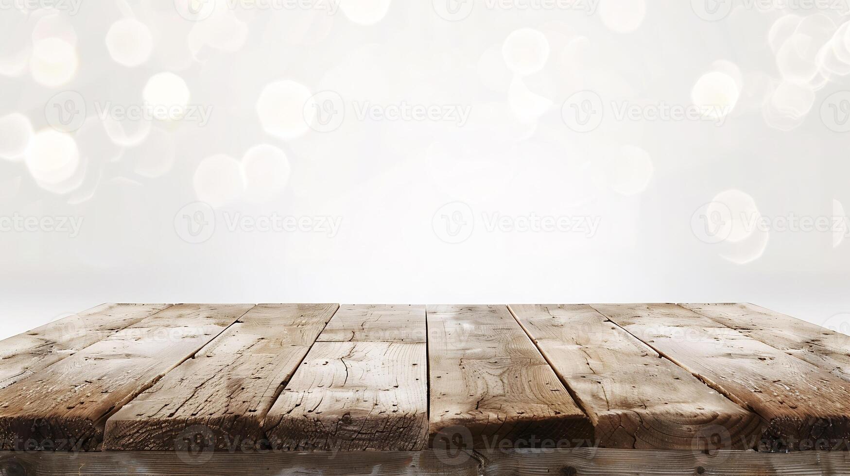 trä tabell topp på abstrakt fläck vit bakgrund kan vara Begagnade för visa eller montage din Produkter, foto