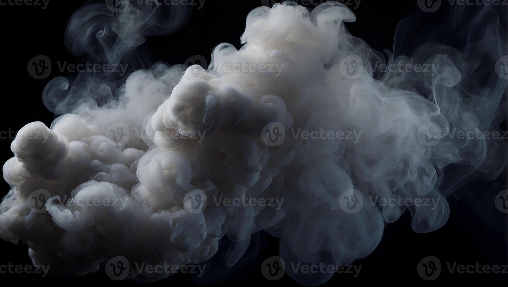 rök, dimma, dis , på en helt och hållet svart bakgrund för överlägg de skärm foto