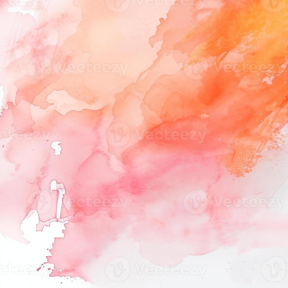 orange och rosa färgrik abstrakt vattenfärg bakgrund foto