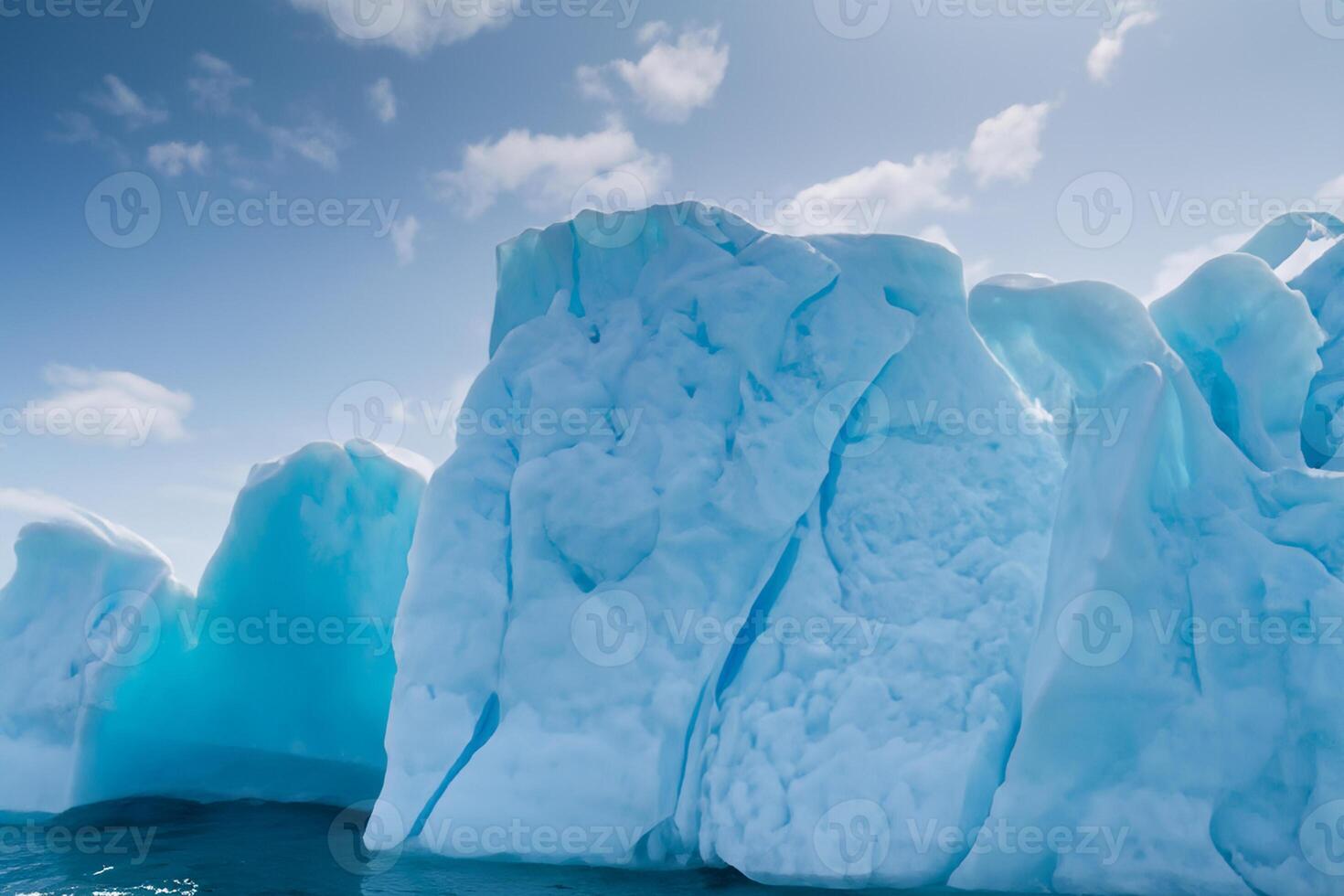 majestätisk is klippor krönt förbi en Häftigt atmosfär, inramade förbi de skön hav och himmel, framkallning en harmonisk panorama av naturens isig prakt och oceanisk prakt foto